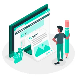 A stylized icon representing content and customer strategy.